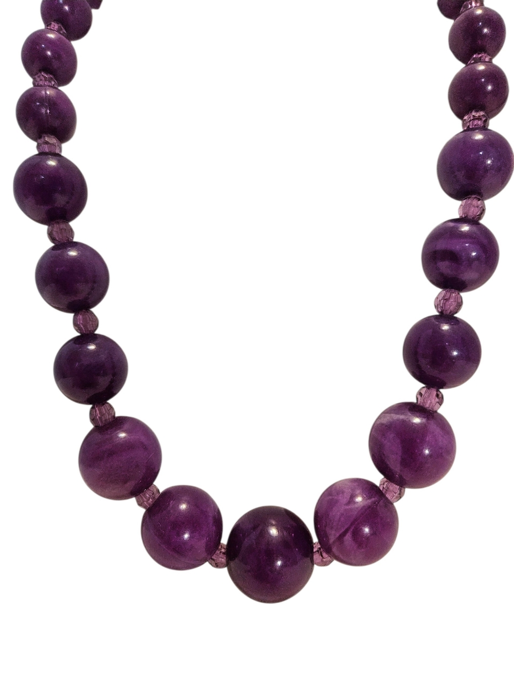 🎃 Halloween Set-Purple Bead Necklace, Witch Charm Bracelet, Witch Hat Earrings - Picture 3 of 7